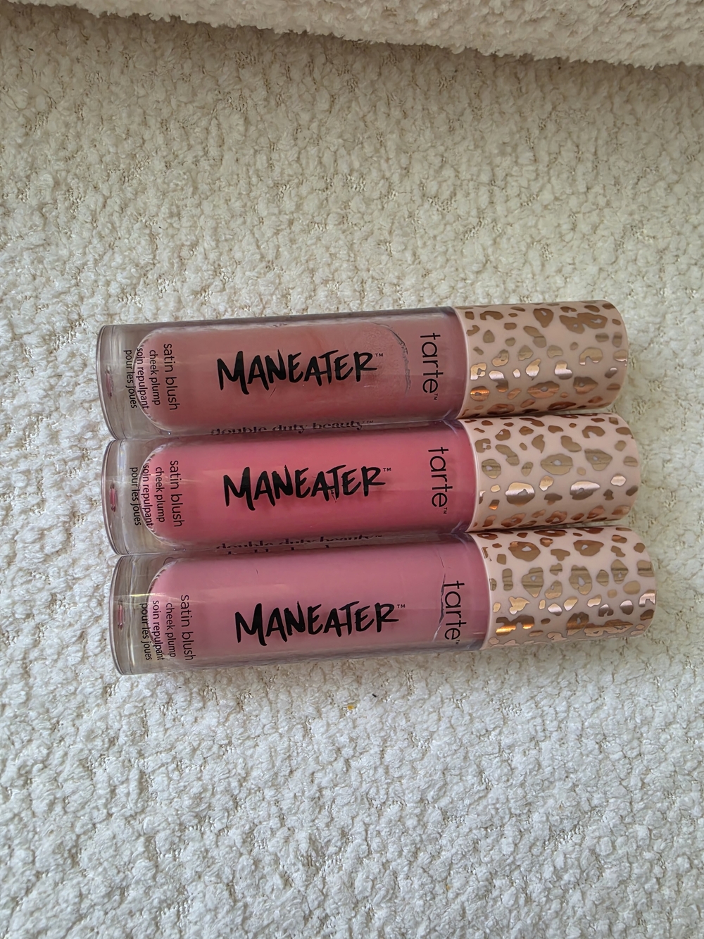 tarte Maneater Satin Liquid  Blushes - Pink Shades - 3 Full Size